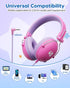 74/85dB 3.5mm awatrue Kids Headphones, Safe Volume Limit, Stereo Sound, Wired On-Ear Headphones for Kids Boys Girls