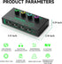 4 Channels Headphone Amplifier with 1/4" and 1/8" TRS Jack Input for DJ Mixer, Headphone Splitter