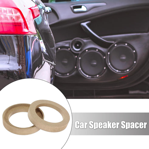 X AUTOHAUX 2Pcs Car Speaker Spacer Ring Adaptor Brackets Mounting Spacer Recess Bezel Plate Wood 77mm ID Universal for 3 Inch Speakers by X AUTOHAUX
