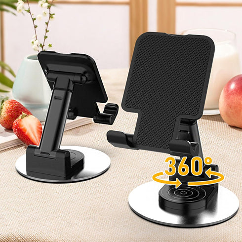Rotatable Cell Phone Stand for Desk, Height Angle Adjustable Holder Compatible with Most Smartphones, iPhone 14