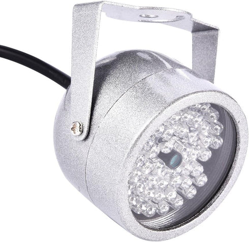 Outdoor Camera IR Illuminator Lights, DC 12V 1A CCTV IR Night Vision Illuminator with 48 LED Waterproof Replacement