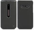 Nakedcellphone Case for LG Classic Flip, Black Protective Snap-On Hard Shell Cover with Grid Texture for LG Classic