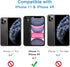 JETech 2-Pack One Touch Install Screen Protector for iPhone 11/XR 6.1", HD Clear Tempered Glass, Full Coverage, Auto