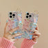 Siduater Hand Strap Holder Case for iPhone 13 Pro Max 6.7" with Kickstand, Adjustable Grip Loop, Floral Pink