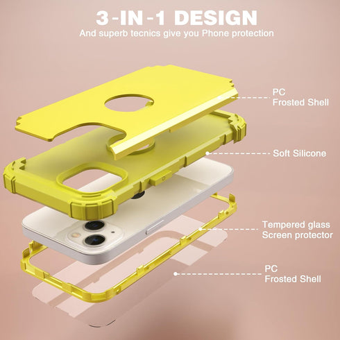 IDweel 15 3 1 for iPhone Case with Screen Protector,Luxury in Shockproof Slim Fit Hybrid Heavy Duty Protection Glitter