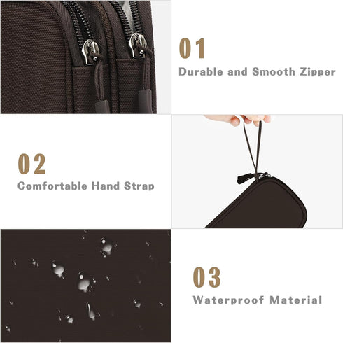 FYY Electronic Organizer - Travel Cable Bag Pouch, Portable Waterproof Double Layers Storage for Accessories