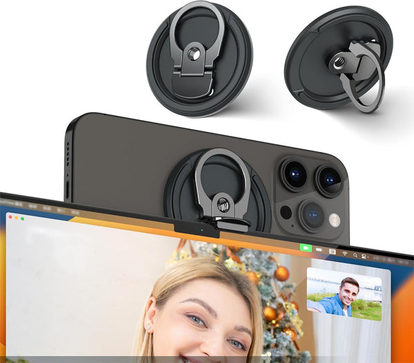PROfezzion Continuity Camera Mount for MacBook, Strong Magnetic Phone Holder for iPhone 15 14 13 12 Series
