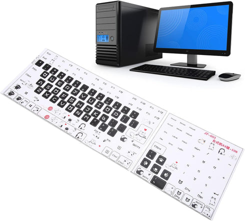 Hilitand Universal Desktop Computer Keyboard Sticker for 84 to 108 Key Keyboard, JP-603 PVC Frosted DIY Mechanical