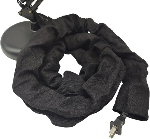EIFHYT 2 Pack 6Feet Fabric Cord Cover & Chandelier Chain Cover Length for Chandelier Lighting Wires Natural Burlap Easy