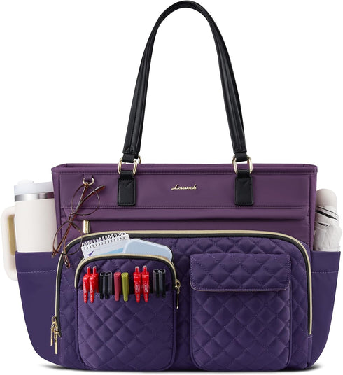 LOVEVOOK Tote Bag for Women, Nurse Bag with Large Cup Holder, Large Capacity