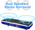 Multifunction Digital FM Radio Media Speaker MP3 Music Player Support TF Card USB Drive with LED Screen Display and Setting Timing Shutdown Function (Blue)