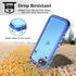 SPORTLINK Waterproof Case for iPhone SE 3rd 2022/2nd 2020/7/8, Full Body Shockproof Dustproof Phone Protector (Blue)