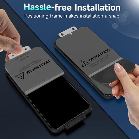 YWXTW EZ Unlock Privacy Screen Protector for Samsung Galaxy S24, 0.1S Ultrasonic Fingerprint Support, 2 Pack