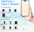 Multi Lightning + USB C to USB Adapter, 3 in 1 USB OTG Adapter + 3.5mm Audio Headphone Jack + Fast Charging Port for