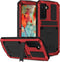 Samsung Galaxy S21 Case Compatible, Heavy Duty Aluminum Metal Waterproof Shockproof Protector Cover Hard Case (Red)