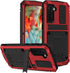 Samsung Galaxy S21 Case Compatible, Heavy Duty Aluminum Metal Waterproof Shockproof Protector Cover Hard Case (Red)