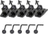 VideoSecu 5 Black Universal Satellite and Audio Speaker Mount Bracket for Wall or Ceiling
