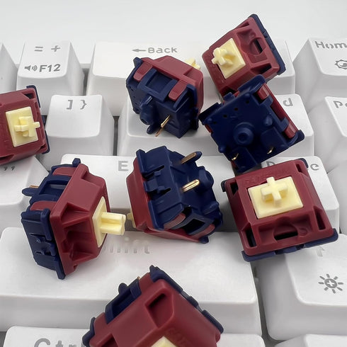 Gateron Quinn Keyboard Switches, 5-Pin Tactile, Factory Pre-lubed, 59gf Compatible with RGB LED for MX Mechanical