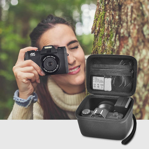 Vlogging Camera Case Compatible with Duluvulu/TEBNGIHNM/zheozeig/Oiadek 4K Digital Cameras for Youtube. Vlog Camera