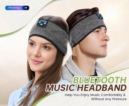 Sleep Headphones Bluetooth - Soft Elastic Comfortable Headband Headphones, Gifts for Men Women Teenager