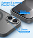 Vansdon 17 1 for iPhone Case, Compatible with MagSafe, Magnetic Translucent Matte Slim Protective Cover with Screen