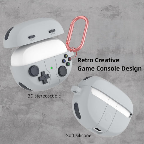 Silicone Case with Cleaning Kit for Bose Ultra Open Earbuds, Cute Game Design Soft Protective Cover Compatible with Bose