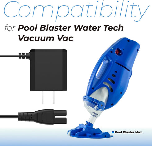 ANTOBLE 8.6V Charger for Pool Blaster Vacuum, LC099-2SK Power Cord for Water Tech Catfish Li Pool Vac Cleaner
