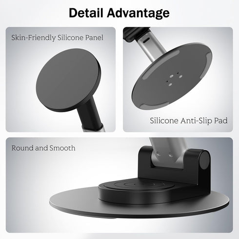 HZZADZXW 360 17 16 15 Magnetic Phone Stand for MagSafe, Compatible for All Smartphones with Metal Ring, Height