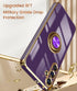 Dretal Galaxy A15 5G Case - Slim TPU, Screen Protector, 360° Rotatable Ring Holder, Magnetic Kickstand, Deep Purple.