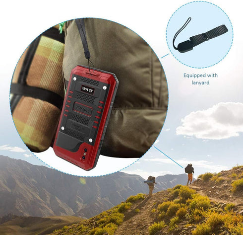 Mitywah Waterproof Case for iPhone Xs MAX - Heavy Duty Military Grade Defender Phone Case with Full Body Protection, Red
