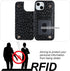 HAOPINSH Wallet Case for iPhone 13/14 with Card Holder, Black Leopard Cheetah Pattern Back Flip Case PU Leather