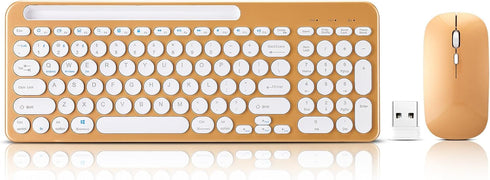 Guiheng 5.0 3.0 +2.4G) Wireless Keyboard and Mouse Combo with Phone Tablet Holder, Rechargeable Dual-Mode (Bluetooth