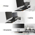 Fenge Computer Monitor Riser Stand, Adjustable Length & Angle, Drawer for 2 or 3 Monitors, Black Office Organizer