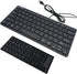 Mini Wired Keyboard(Korean-English) Ultra Thin and Light Portable 78 Keys USB Desktop, Laptop, Windows 7/8/10, Keyboard Protection Skin, Korean Keyboard Stickers Included