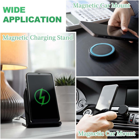 PATIKIL 6 Universal Sparkle Magnetic Adapter Ring, Pcs Ultra-Thin Sticker Ring Adhesive Nickel-Iron Alloy for Phone