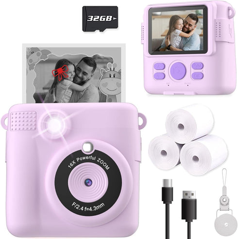 ESOXOFFORE Instant Print Camera for Kids, Christmas Birthday Gifts for Girls Boys Age