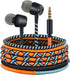 URIZONS Cute Colorful Earbuds Girls Headphones with Microphone - Earphones Compatible with iPhone iPad iPod Mac Laptop Tablets Smartphones Fabric BraidedHeavy Duty Bass(Orange)