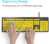 Large Print Computer Keyboard, Wired USB High Contrast Keyboard with Oversized Print Letters for Visually Impaired Low