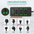 Universal Power Strip with 6 Outlets, 4 USB, 2 USB C Ports, 3.1A Fast Charge, Flat Plug Extension Cord for Home Office