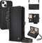 MEGSHI for Wallet Case Compatible with iPhone 13,Multi-Function Detachable 2 in 1 Magnetic