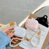 Olytop Cute Glitter Airpods Pro 2nd/1st Generation Case with Cleaner Pen, Pink Shell Pattern Cover for Women