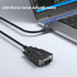 DriverGenius USB C to Serial RS232 DB9 Adapter Cable with 3 x LED Indicators, Compatible with Windows 11, macOS