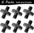 1/4" Male to 1/4" Male Threaded Tripod Screw Adapter, Double Head Stud for Camera Cage Mount, Black, 6 Packs