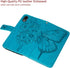 Phone Case for iPhone XR Wallet, Butterfly Floral Embossed PU Leather Flip Cover with Card Holder and Wrist Strap