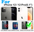 iPhone 12 & 12 Pro Case - Heavy Duty Rugged Cover with Belt Clip, Built-in Screen Protector, Kickstand (Deep Blue)