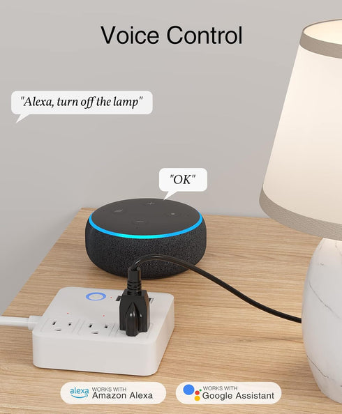 GHome Smart Plug Power Strip, WiFi Surge Protector, Smart Outlets with 3 USB Charging Ports, 10A