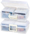 IRIS USA 4"x 6" Photo Storage Box - 2-Pack Container Keeper Organizer with 12 Cases for Pictures Crafts