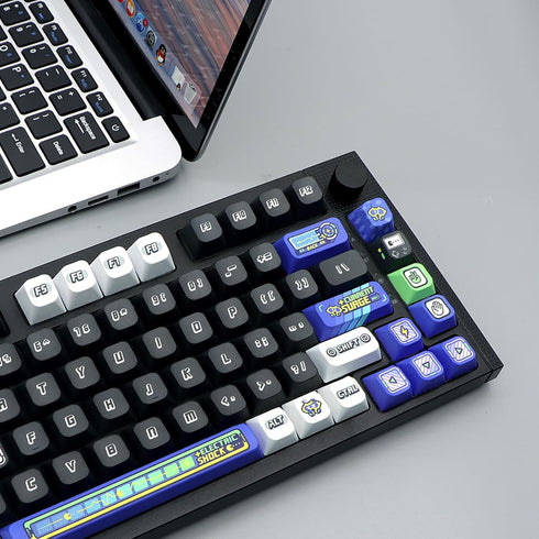 JSJT PBT Keycaps, 154 Keys Custom Keycaps, JSA Profile, Power Loading Themed Keycap Set for Cherry MX Switches