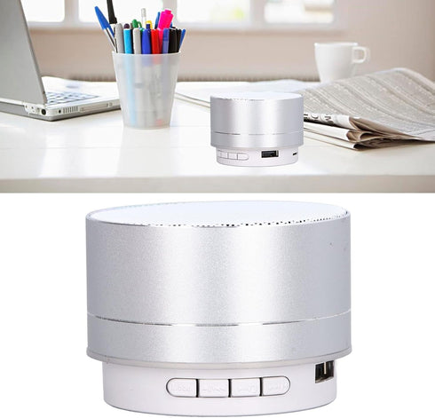 YWBL-WH Mini LED Bluetooth Speaker, USB Wireless Subwoofer for Room and Car