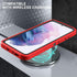Samsung Galaxy S21 Plus Case with 2Pcs Self Healing TPU Screen & Camera Lens Protectors - Military Grade Red/Black